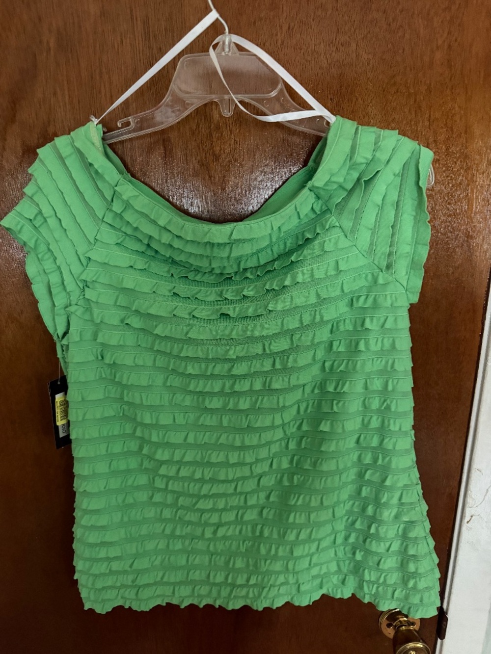 Green Ruffled Blouse - Picture 2 of 2